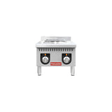 Flamaster FLM-EHP15 15" Commercial Electric Hot Plate - 2 Burners, 208V, 1 Phase