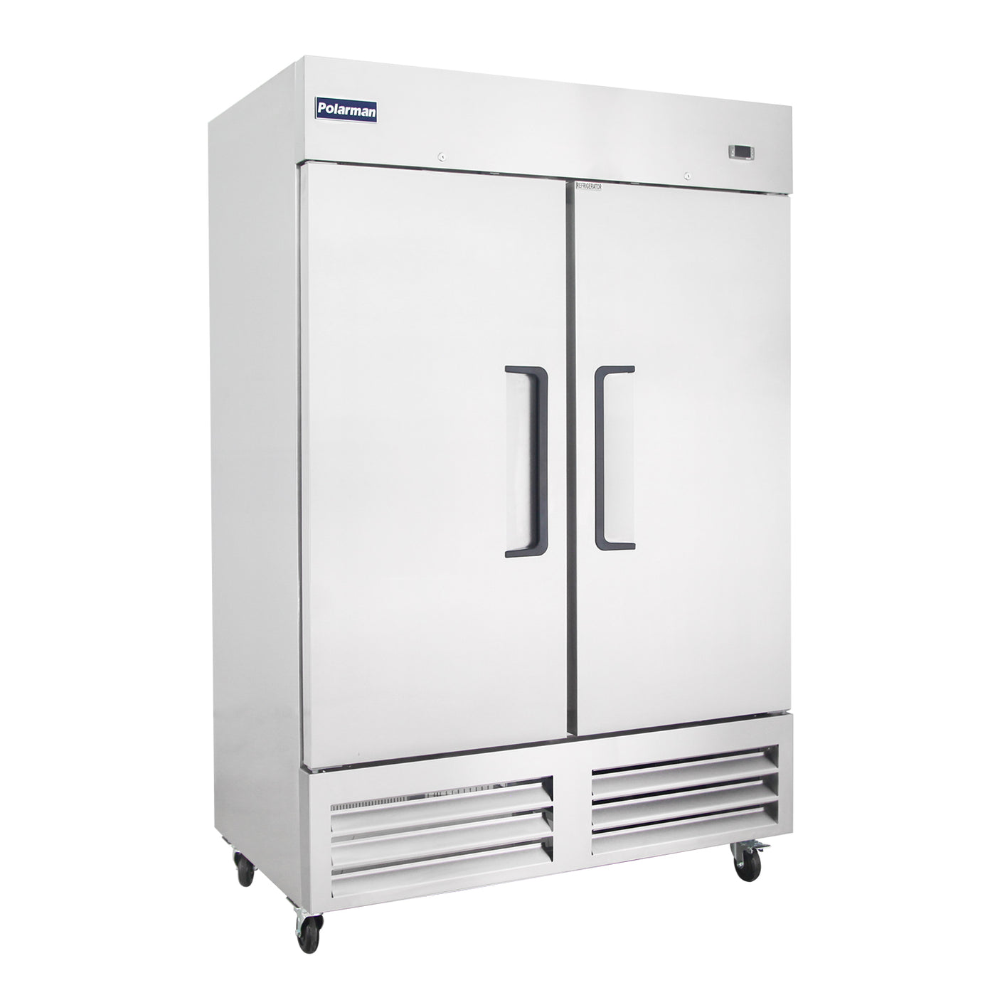 Polarman PLM-54FS 53 15/16" Reach-In Freezer with Double Solid Doors, Bottom Mount, Stainless Steel, 49 cu. ft.