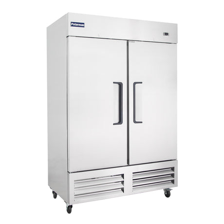 Polarman PLM-54FS 53 15/16" Reach-In Freezer with Double Solid Doors, Bottom Mount, Stainless Steel, 49 cu. ft.
