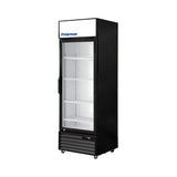 Polarman PLM-SGD28R 27 3/5" Black Refrigerated Swing Glass Door Merchandiser with LED Lighting, 20.7 cu.ft（SS-P600WB）