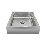 ChefAsst 29"CA-MS-292912-316 16-Gauge Stainless Steel One Compartment Floor Mop Sink - 24" x 24"x 6" Bowl
