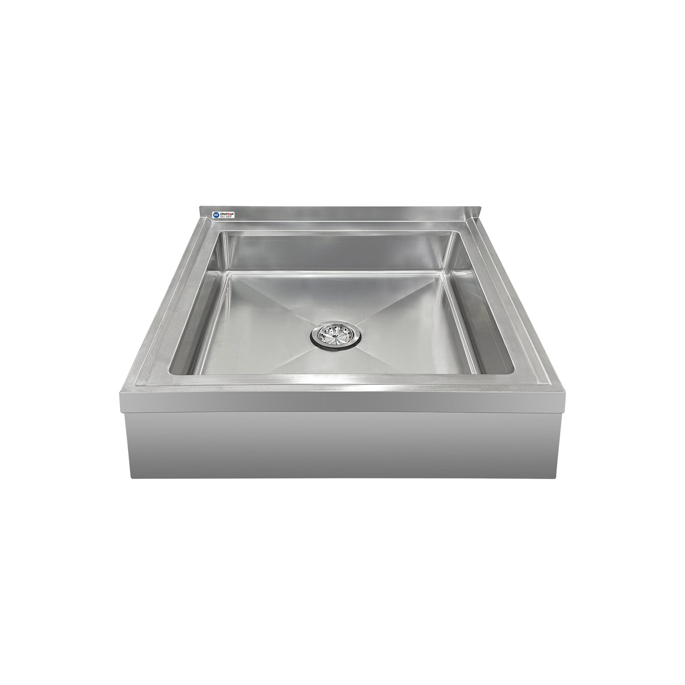 ChefAsst 25"CA-MS-212512-316 16-Gauge Stainless Steel One Compartment Floor Mop Sink - 20" x 16"x 6" Bowl