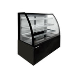 Polarman PLM-371AB 48" Black 3-Shelf Curved Glass Refrigerated Bakery Display Case