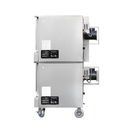 Flamaster FLM-COE240-2 38" Commercial Double Deck Electric Convection Oven - 10 Racks, 240V