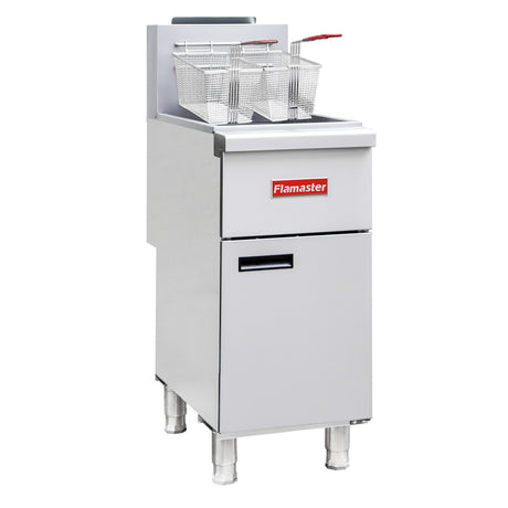 Flamaster FLM-F3-LP 15 1/2" Liquid Propane Floor Fryer, 35-40 lb, 3 Tubes, 90,000 BTU