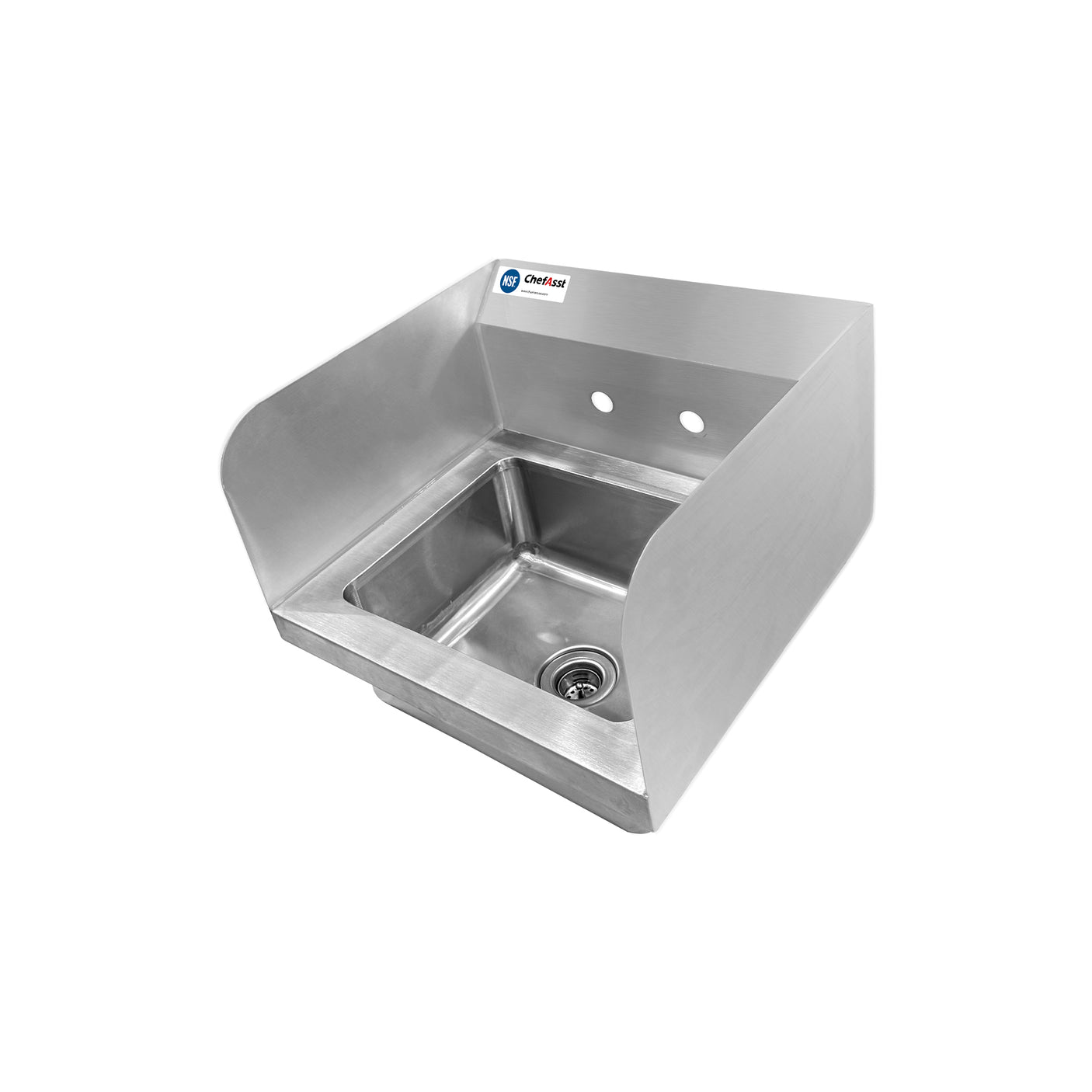 ChefAsst 15" x 15 3/4" CA-HS-15-SP-318-WB Wall Mounted Hand Sink with Side Splash
