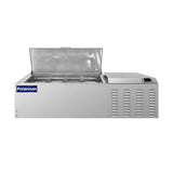Polarman PLM-PD46 46" Countertop Refrigerated Topping Rail, Stainless Steel,(8) 1/6 Size Pans