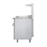 Flamaster FLM-R36-24MG 36” NG/LPG Commercial Gas Range, 2 Open Burners & 24” Griddle, Standard Oven, 153,000 BTU