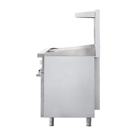 Flamaster FLM-R36-24MG 36” NG/LPG Commercial Gas Range, 2 Open Burners & 24” Griddle, Standard Oven, 153,000 BTU