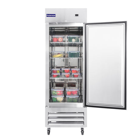 [Clearance] Polarman PLM-27FS 26 3/4" Reach-In Freezer with Single Solid Door, Bottom Mount, Stainless Steel, 23 cu. ft.