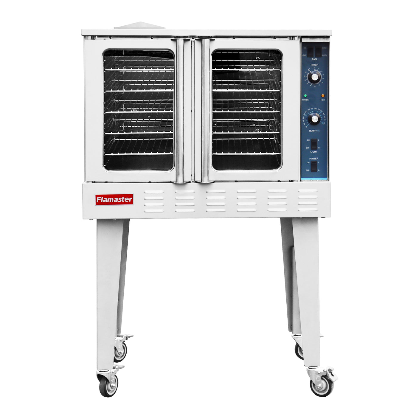 Flamaster FLM-COG 38" Single Deck Gas Convection Oven, NG/LPG, 5 Racks, 54,000 BTU
