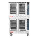 Flamaster FLM-COG-2 38" Double Deck Gas Convection Oven, NG/LPG, 10 Racks, 108,000 BTU
