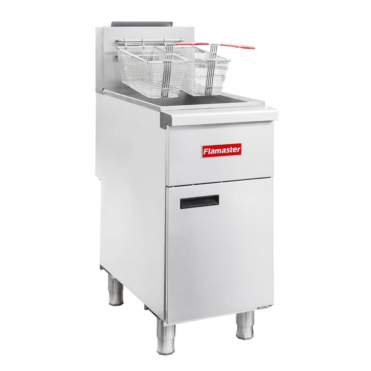 Flamaster FLM-VF50-NG 15 1/2" Gas Open Pot Fryer, Natural Gas, 50-60 lb, 122,000 BTU