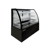 Polarman PLM-471AB 60" Black 3-Shelf Curved Glass Refrigerated Bakery Display Case