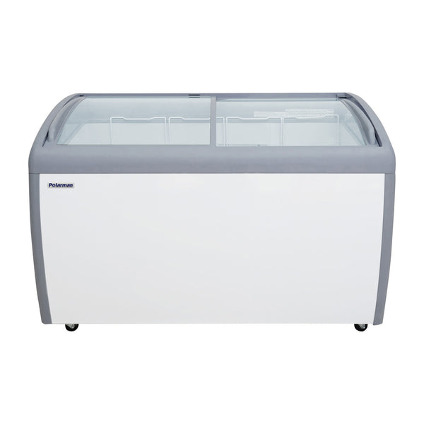 Polarman 49 5/8" PLM-S360 Curved Sliding Top Display Ice Cream Freezer