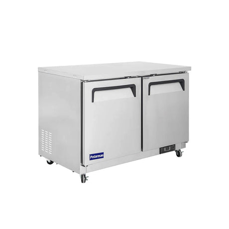 Polarman PLM-UC-48S 48 1/4" Undercounter Refrigerator, 12 cu. ft, Stainless Steel, 2 Solid Doors