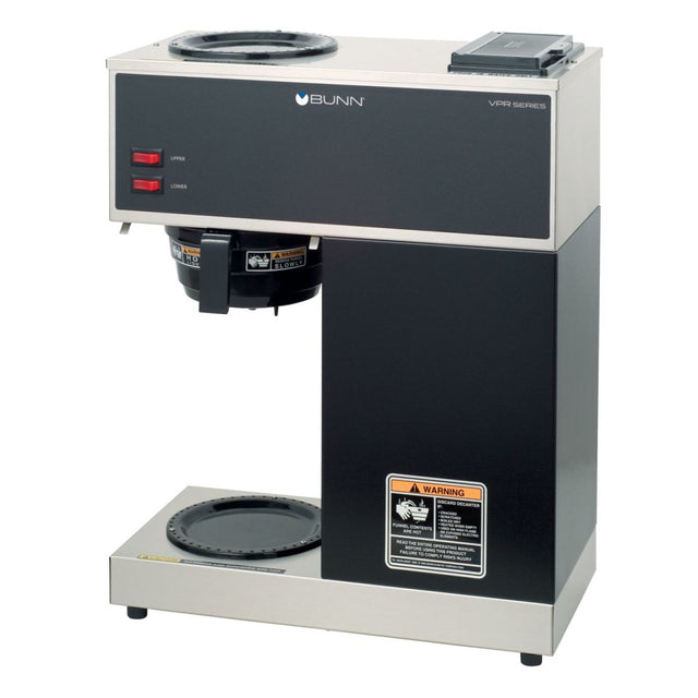 BUNN VPR 12-Cup Pourover Coffee Brewer, Black, 2 Warmers