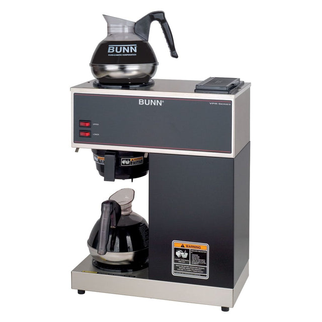 BUNN VPR Pourover Coffee Brewer with 2 EasyPour Decanters, Black