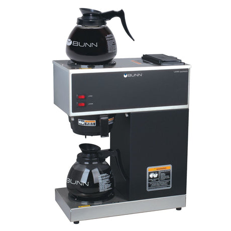 BUNN VPR Pourover Coffee Brewer with 2 Glass Decanters, Black