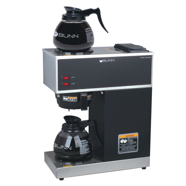 BUNN VPR Pourover Coffee Brewer with 2 Glass Decanters, Black