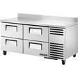 True TWT-67D-4-HC 67 1/4 inch Worktop Refrigerator with 4 Drawers