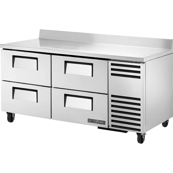 True TWT-67D-4-HC 67 1/4 inch Worktop Refrigerator with 4 Drawers