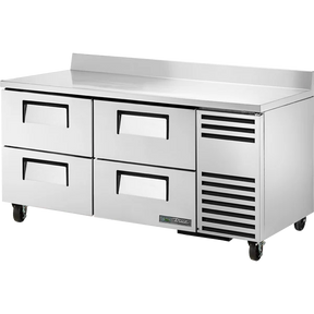 True TWT-67D-4-HC 67 1/4 inch Worktop Refrigerator with 4 Drawers