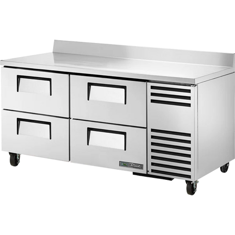 True TWT-67D-4-HC 67 1/4 inch Worktop Refrigerator with 4 Drawers