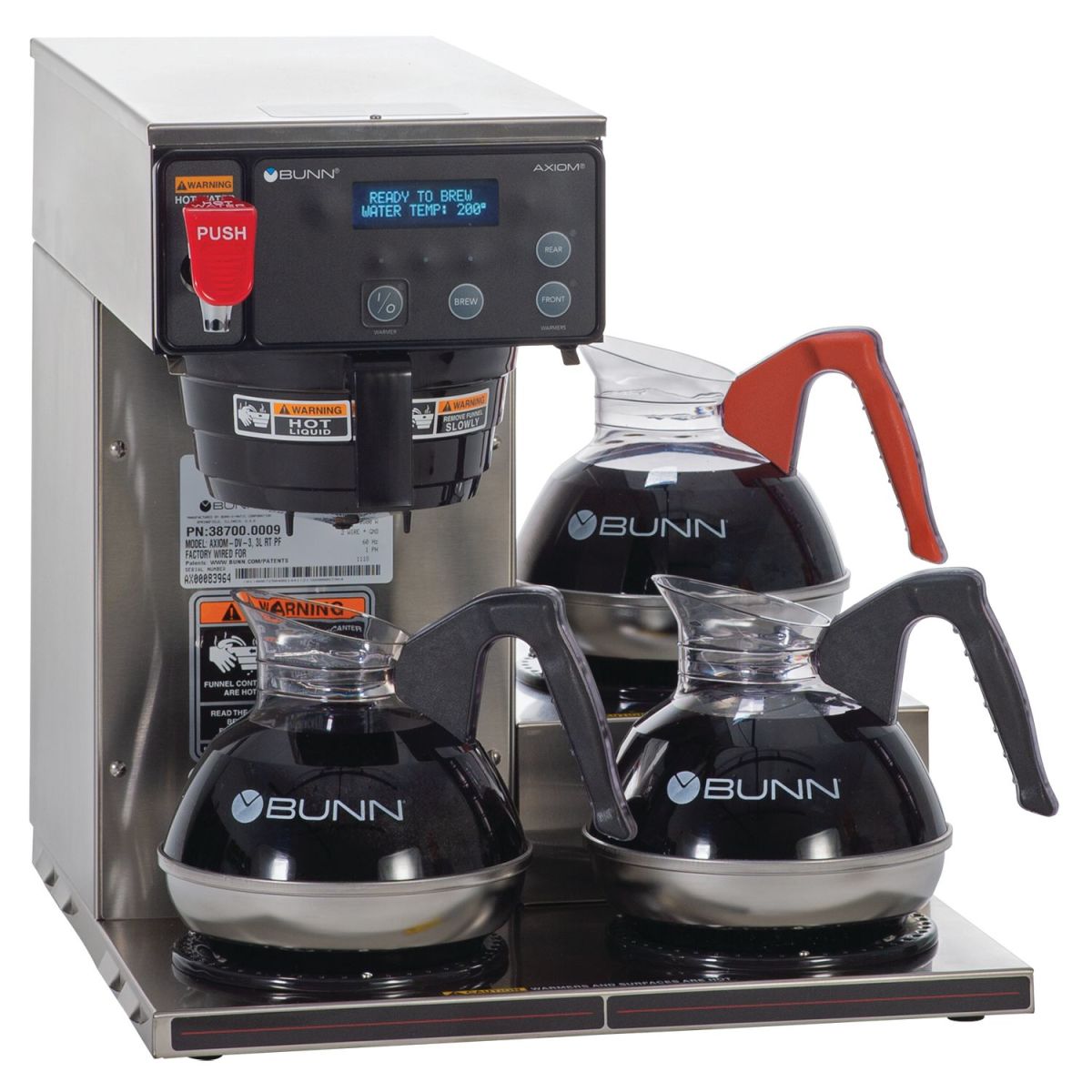 BUNN AXIOM DV-3 Dual-Volt Automatic Coffee Brewer, 3 Lower Warmers