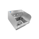 ChefAsst 15" x 15 3/4" CA-HS-15-SP-318-WB Wall Mounted Hand Sink with Side Splash