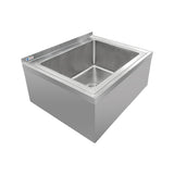 ChefAsst 25"CA-MS-212516-316 16-Gauge Stainless Steel One Compartment Floor Mop Sink - 20" x 16"x 12" Bowl