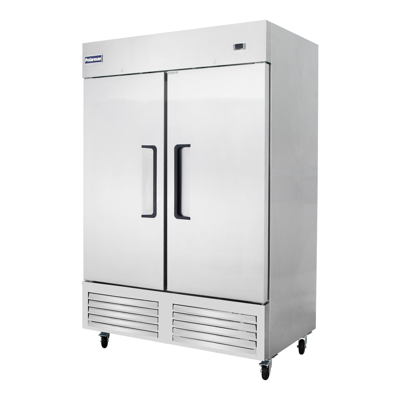 Polarman PLM-54RS 53 15/16" Reach-In Refrigerator with Double Solid Doors, Bottom Mount, Stainless Steel, 49 cu. ft.