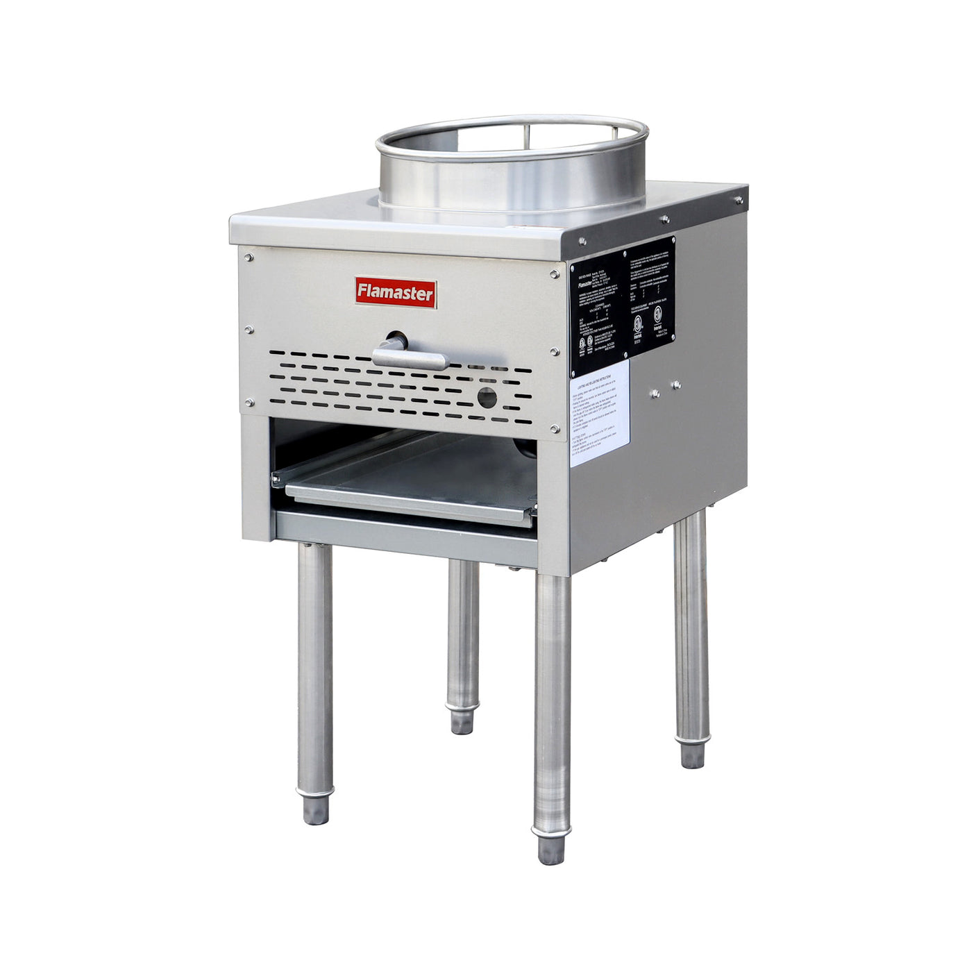 Flamaster FLM-WOK-LP 17 1/2” Wok Range with 13” Ring, Liquid Propane, 95,000 BTU