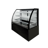 Polarman PLM-471AB 60" Black 3-Shelf Curved Glass Refrigerated Bakery Display Case