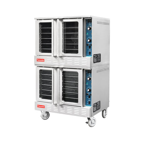 Flamaster FLM-COE240-2 38" Commercial Double Deck Electric Convection Oven - 10 Racks, 240V