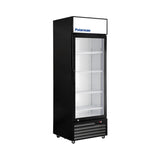 Polarman PLM-SGD28R 27 3/5" Black Refrigerated Swing Glass Door Merchandiser with LED Lighting, 20.7 cu.ft（SS-P600WB）