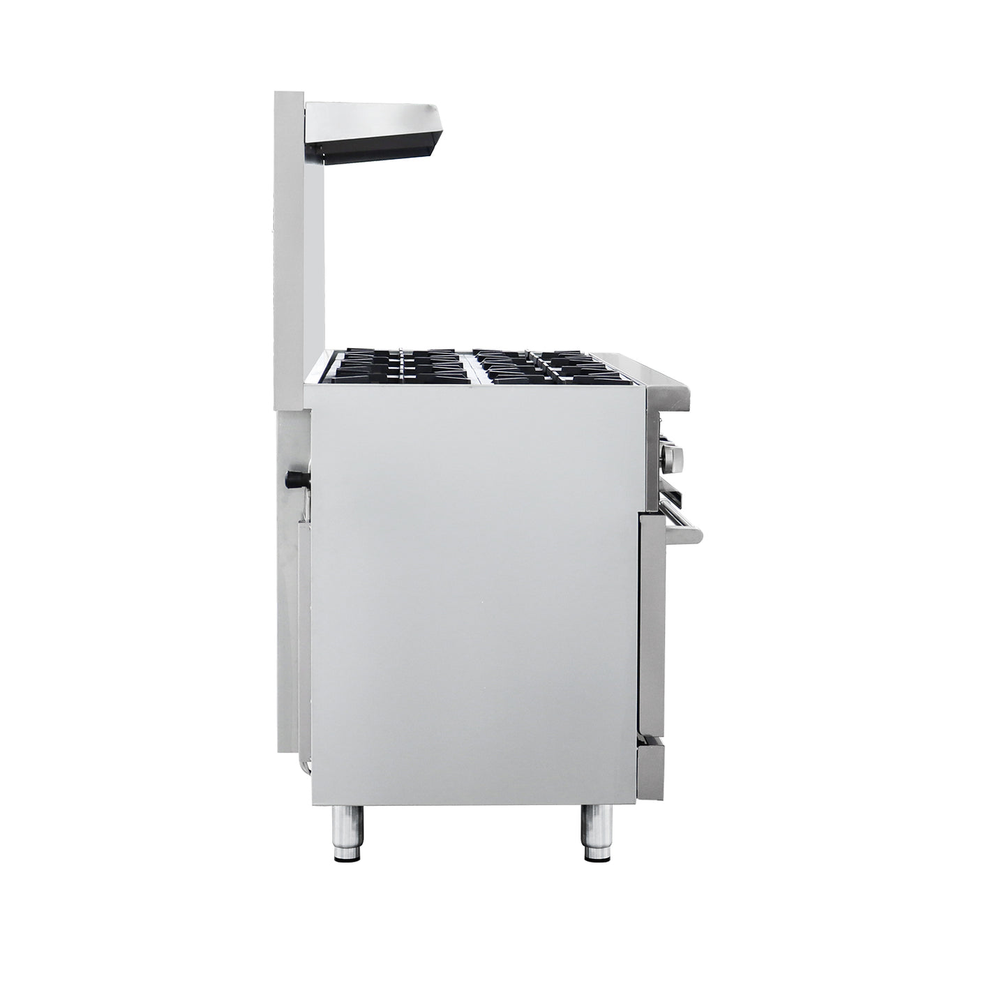 Flamaster FLM-R48 48” NG/LPG Commercial Gas Range, 8 Open Burners, 2 Standard Ovens, 306,000 BTU