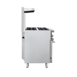 Flamaster FLM-R48 48” NG/LPG Commercial Gas Range, 8 Open Burners, 2 Standard Ovens, 306,000 BTU