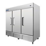 Polarman PLM-81RS 81" Reach-In Refrigerator with Triple Solid Doors, Bottom Mount, Stainless Steel, 72 cu. ft.