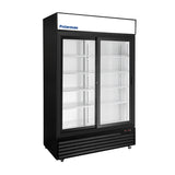 Polarman PLM-SGD52R-S 52 2/5" Black Refrigerated Double Sliding Glass Door Merchandiser with LED Lighting, 43 cu.ft（SS-P1400WA-B）