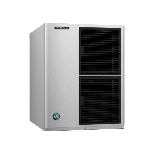 Hoshizaki KM-520MAJ Slim Line 22" Air Cooled Crescent Cube Ice Machine with Stainless Steel Finish Ice Storage Bin - 556 lb. Per Day, 300 lb. Storage