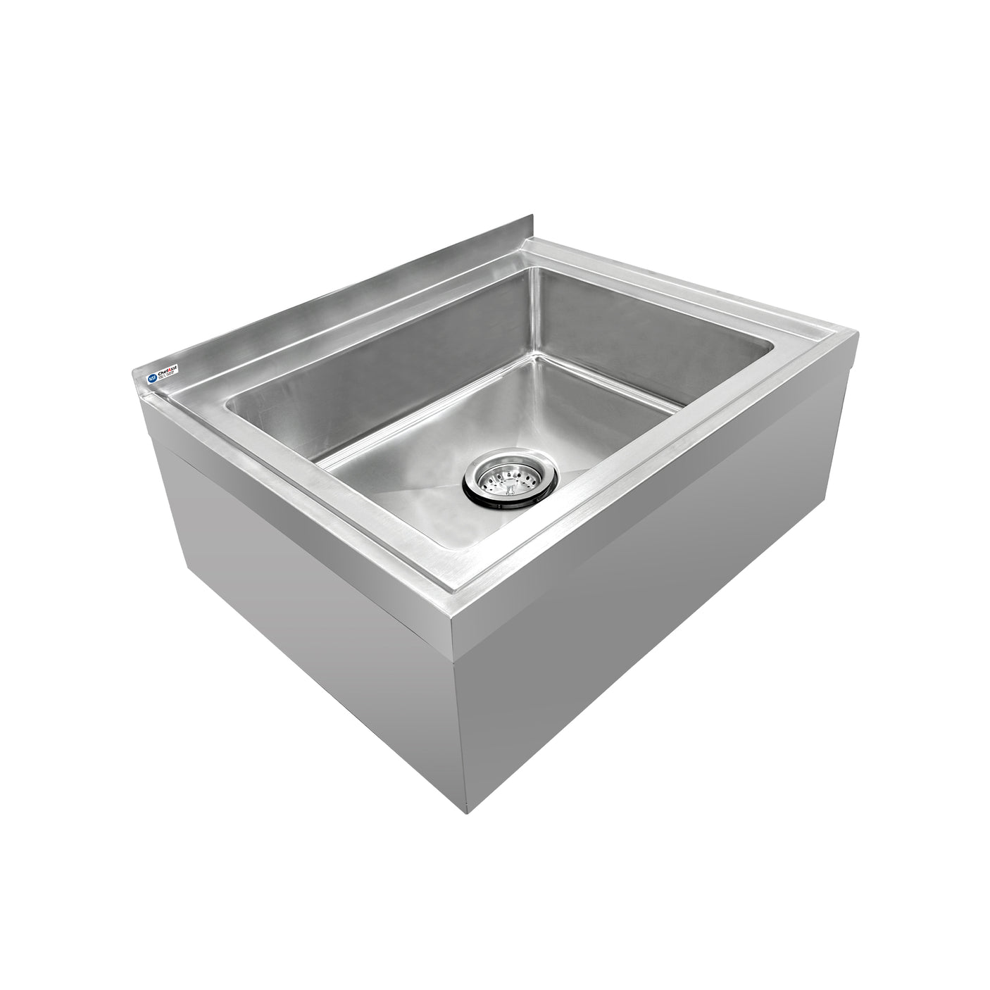 ChefAsst 25"CA-MS-212512-316 16-Gauge Stainless Steel One Compartment Floor Mop Sink - 20" x 16"x 6" Bowl