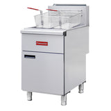 Flamaster FLM-F5-NG 21" Natural Gas Floor Fryer, 75-80 lb, 5 Tubes, 150,000 BTU