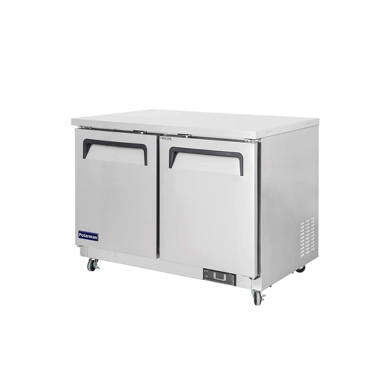 Polarman PLM-UC-48S 48 1/4" Undercounter Refrigerator, 12 cu. ft, Stainless Steel, 2 Solid Doors
