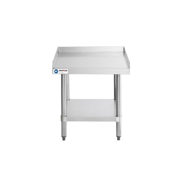 ChefAsst 30" x 24" 16-Gauge 304 Stainless Steel Equipment Stand with 201 Stainless Steel Legs and Undershelf