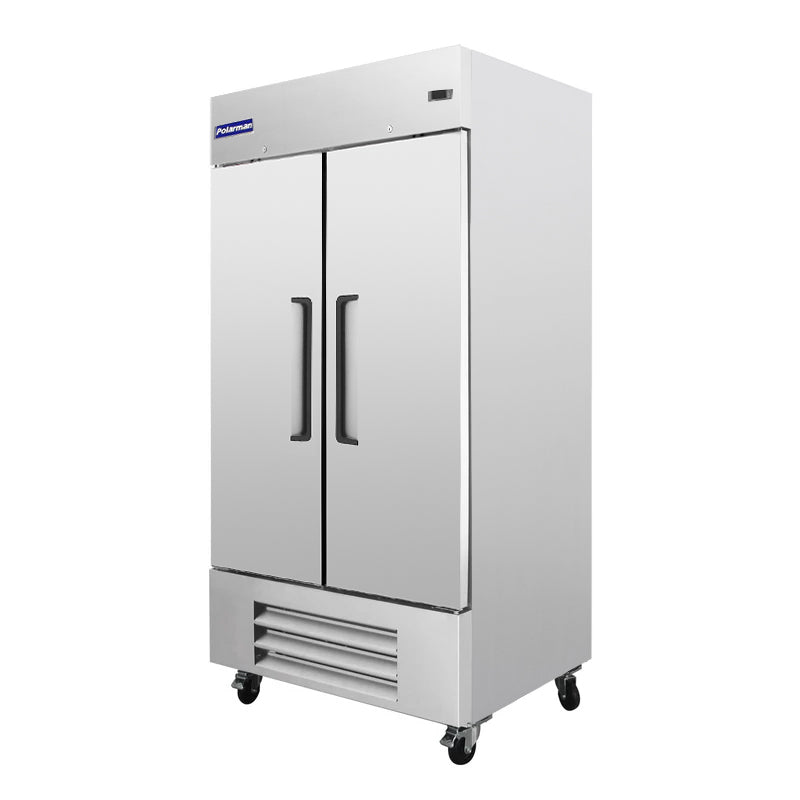 Polarman PLM-35FS 39 1/2" Reach-In Freezer with Double Solid Doors, Bottom Mount, Stainless Steel, 35 cu. ft.