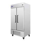 Polarman PLM-35FS 39 1/2" Reach-In Freezer with Double Solid Doors, Bottom Mount, Stainless Steel, 35 cu. ft.