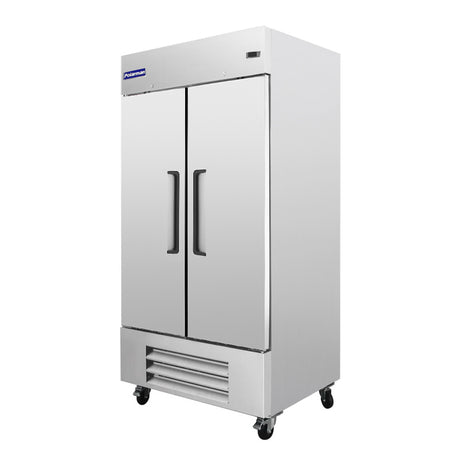 Polarman PLM-35RS 39 1/2" Reach-In Refrigerator with Double Solid Doors, Bottom Mount, Stainless Steel, 35 cu. ft.