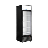 Polarman PLM-SGD21R 21 1/5" Black Refrigerated Swing Glass Door Merchandiser with LED Lighting, 7.5 cu.ft（SS-P238WA）