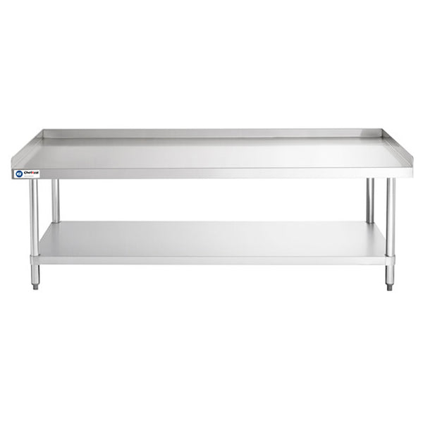 ChefAsst 30" x 72" 16-Gauge 304 Stainless Steel Equipment Stand with 201 Stainless Steel Legs and Undershelf